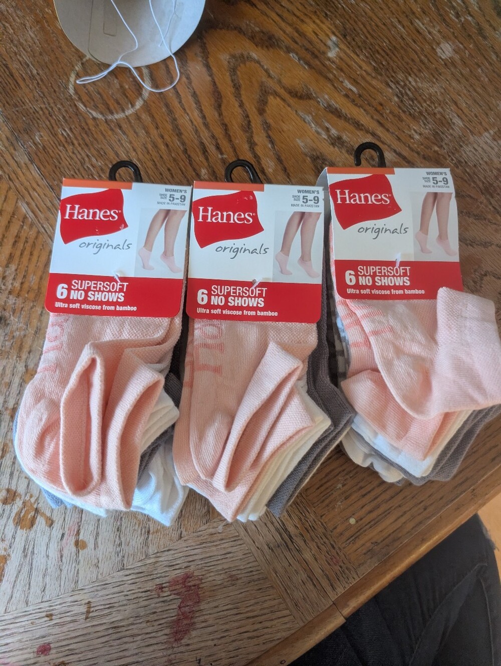 (3) 6ct Hanes Original Supersoft No Show Socks Size 5-9 NWT